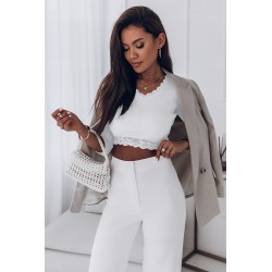 Bluza dama bumbac tetra cu dantela 1368