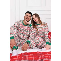 Pijama dama bumbac cu imprimeu festive 9385-8