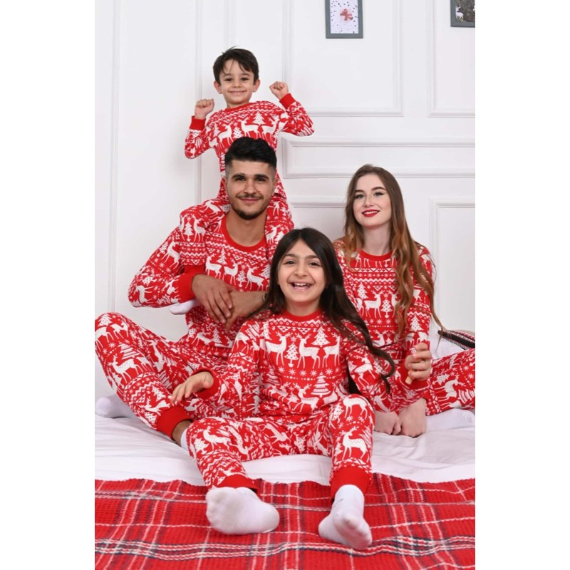 Pijama barbat bumbac cu imprimeu Red 9383-5