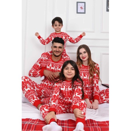 Pijama copil bumbac cu imprimeu Red 9382-5