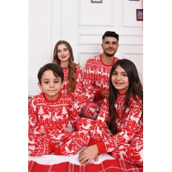 Pijama dama bumbac cu imprimeu Red 9385-5