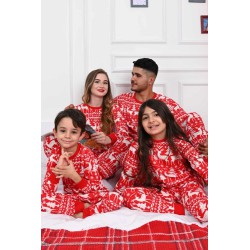 Pijama copil bumbac cu imprimeu Red 9382-5