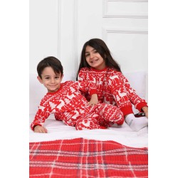 Pijama copil bumbac cu imprimeu Red 9382-5