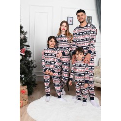 Pijama copil bumbac cu imprimeu festiv Reindeers 9382-12