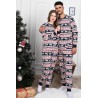 Pijama dama bumbac cu imprimeu festiv Reindeers 9385-12