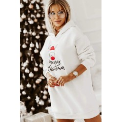 Rochie dama vatuita cu broderie Merry Christmas 5194