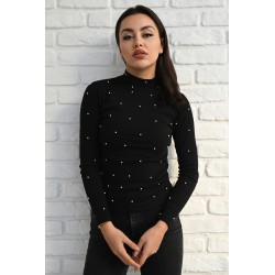 Bluza dama bumbac tetra cu perle 1413