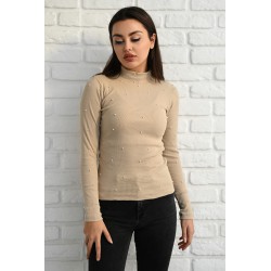 Bluza dama bumbac tetra cu perle 1413