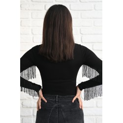 Body dama bumbac cu franjuri 1414-23