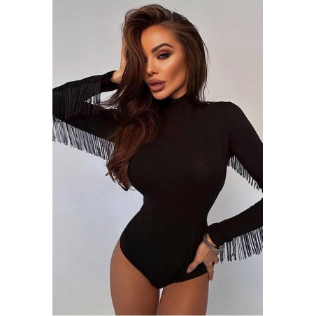 Body dama bumbac cu franjuri 1414-23