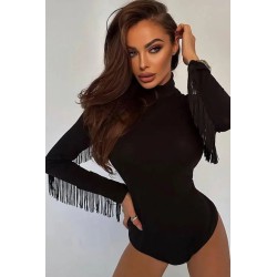 Body dama bumbac cu franjuri 1414-23