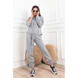 Trening dama bumbac vatuit cu snur uni 3492