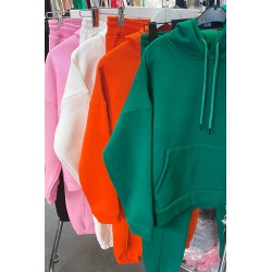 Trening dama bumbac vatuit uni cu gluga 3585