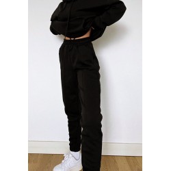 Trening dama bumbac vatuit uni cu gluga 3585