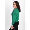 Bluza dama bumbac cu tull si perle 9153-23