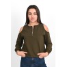 Bluza dama bumbac umeri goi 1441