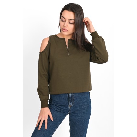 Bluza dama bumbac umeri goi 1441