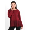 Bluza dama bumbac volan tull 1443
