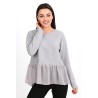 Bluza dama bumbac volan tull 1443