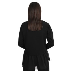 Bluza dama bumbac volan tull 1443