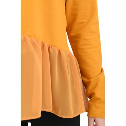 Bluza dama bumbac volan tull 1443