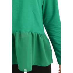 Bluza dama bumbac volan tull 1443