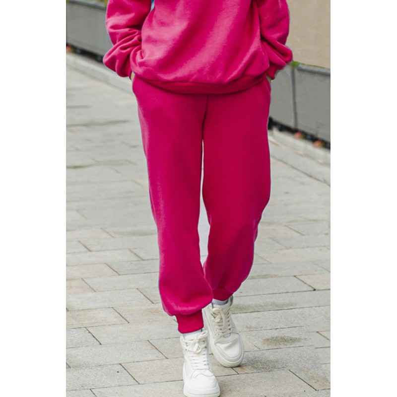 Pantalon dama bumbac uni cu siret 6149