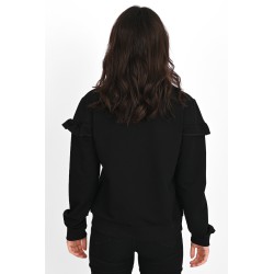 Bluza dama bumbac volan cu perle 1447-23