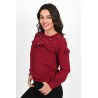 Bluza dama bumbac volan cu perle 1447-23