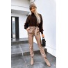Pantalon dama piele ecologica cordon 6151