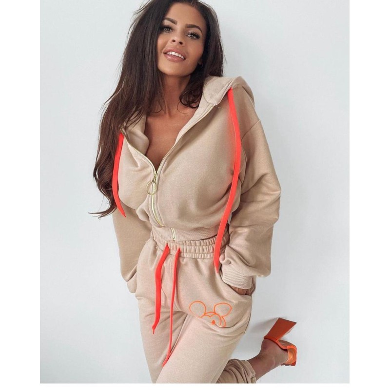 Trening dama sport siret portocaliu 3439