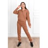 Trening dama bumbac vatuit cu gluga si capse 3587