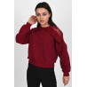 Bluza dama bumbac volan cu dantela 1453-23