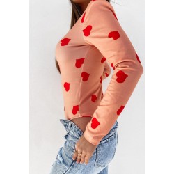 Body dama bumbac cu imprimeu Hearts 9588