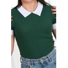 Tricou dama bumbac cu guler 1250-23