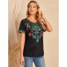 Tricou dama bumbac Floral 1425