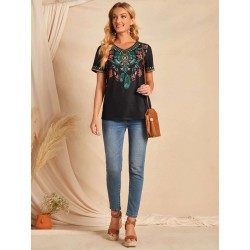 Tricou dama bumbac Floral 1425