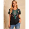 Tricou dama bumbac Floral 1425