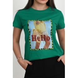 Tricou dama bumbac Hello 1484