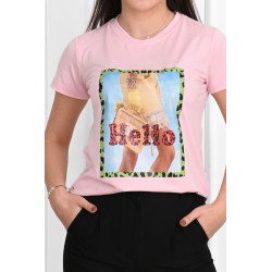 Tricou dama bumbac Hello 1484