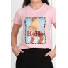Tricou dama bumbac Hello 1484