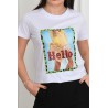 Tricou dama bumbac Hello 1484