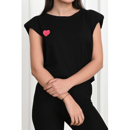 Tricou dama bumbac Inima 1498