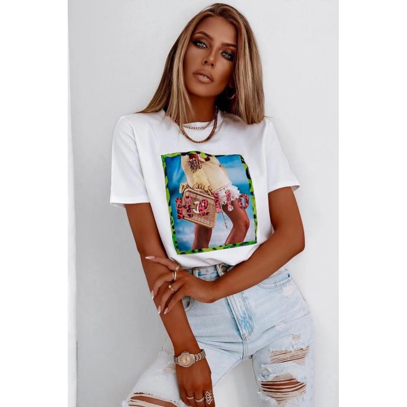 Tricou dama bumbac Hello 1484