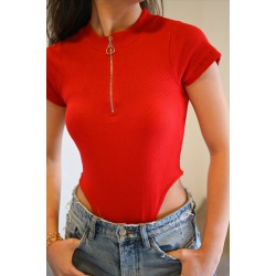 Body dama bumbac cu fermoar 9743