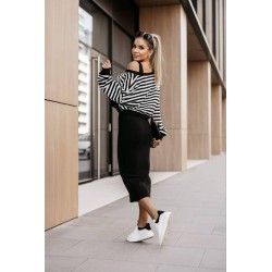 Compleu dama 2 piese cu dungi 3711