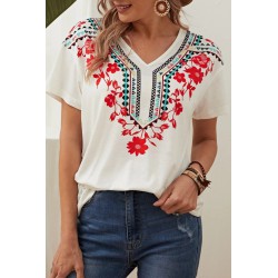 Tricou dama bumbac floral 1426-23