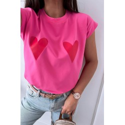 Tricou dama bumbac 2inimi 1495