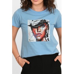 Tricou dama bumbac Portrait 1485