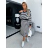 Compleu dama 2 piese cu dungi KOMPLET 3711-23